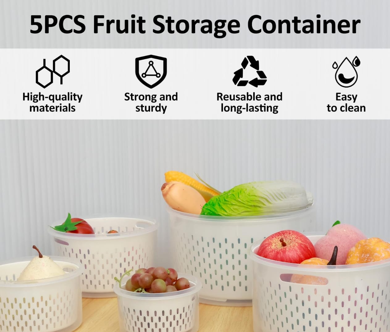 STORAGE BOX 5PC - RND