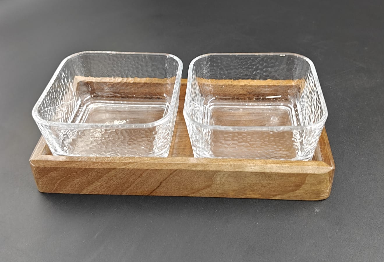 WOODEN TRAY - 2 PCS