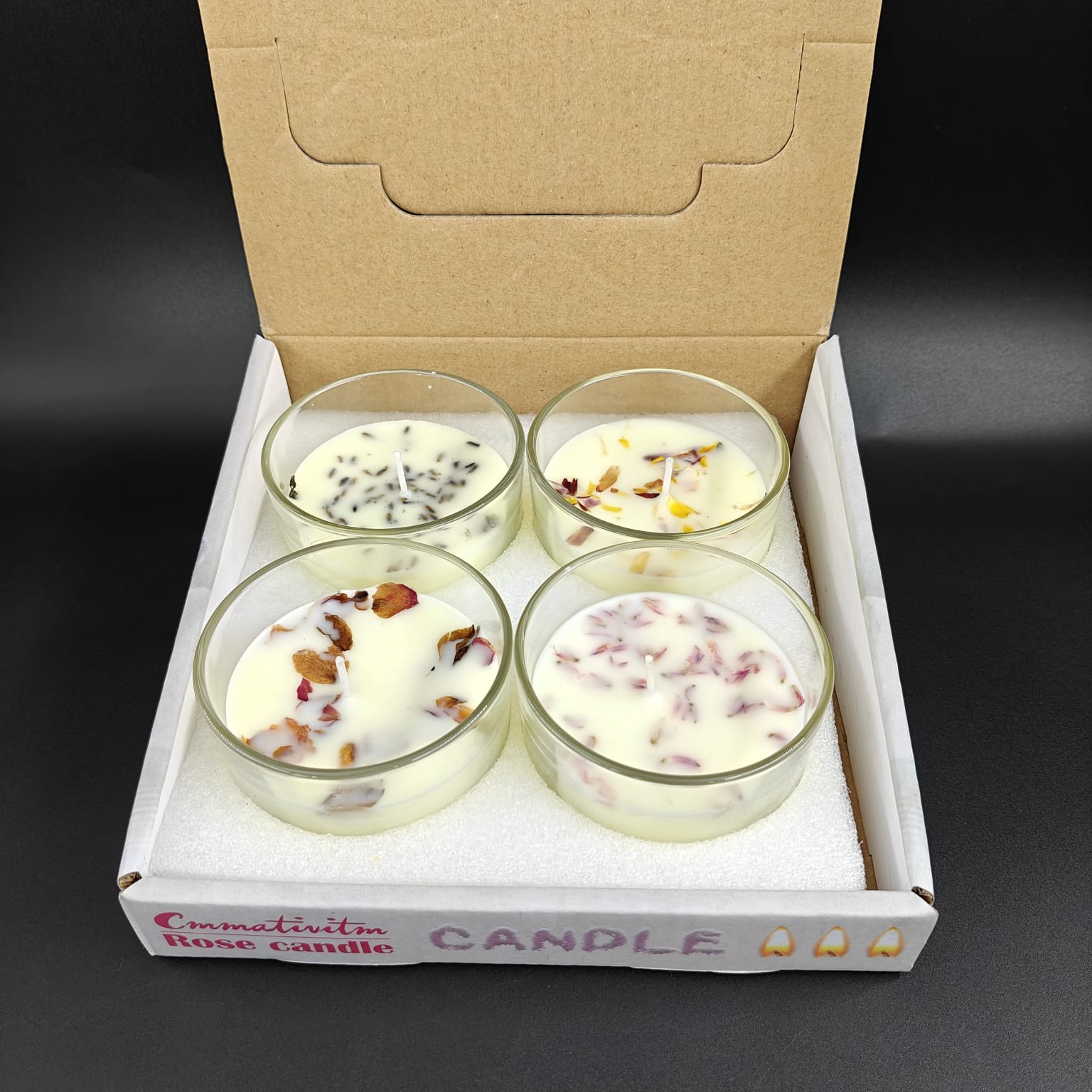 REAL FLOWER ROSE CENDLE -4