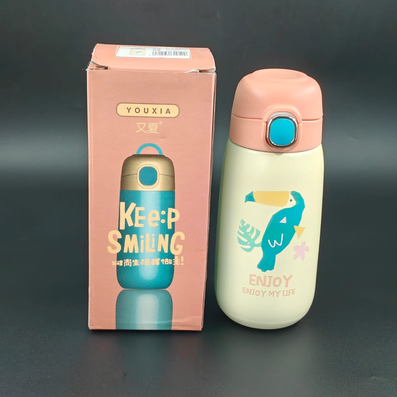 KEEP SMILING VACCUM BOTTLE - 420 ML