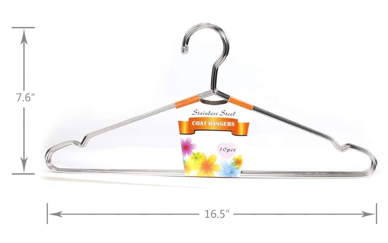 S.S. CLOTH HANGER - PACK 0F 10