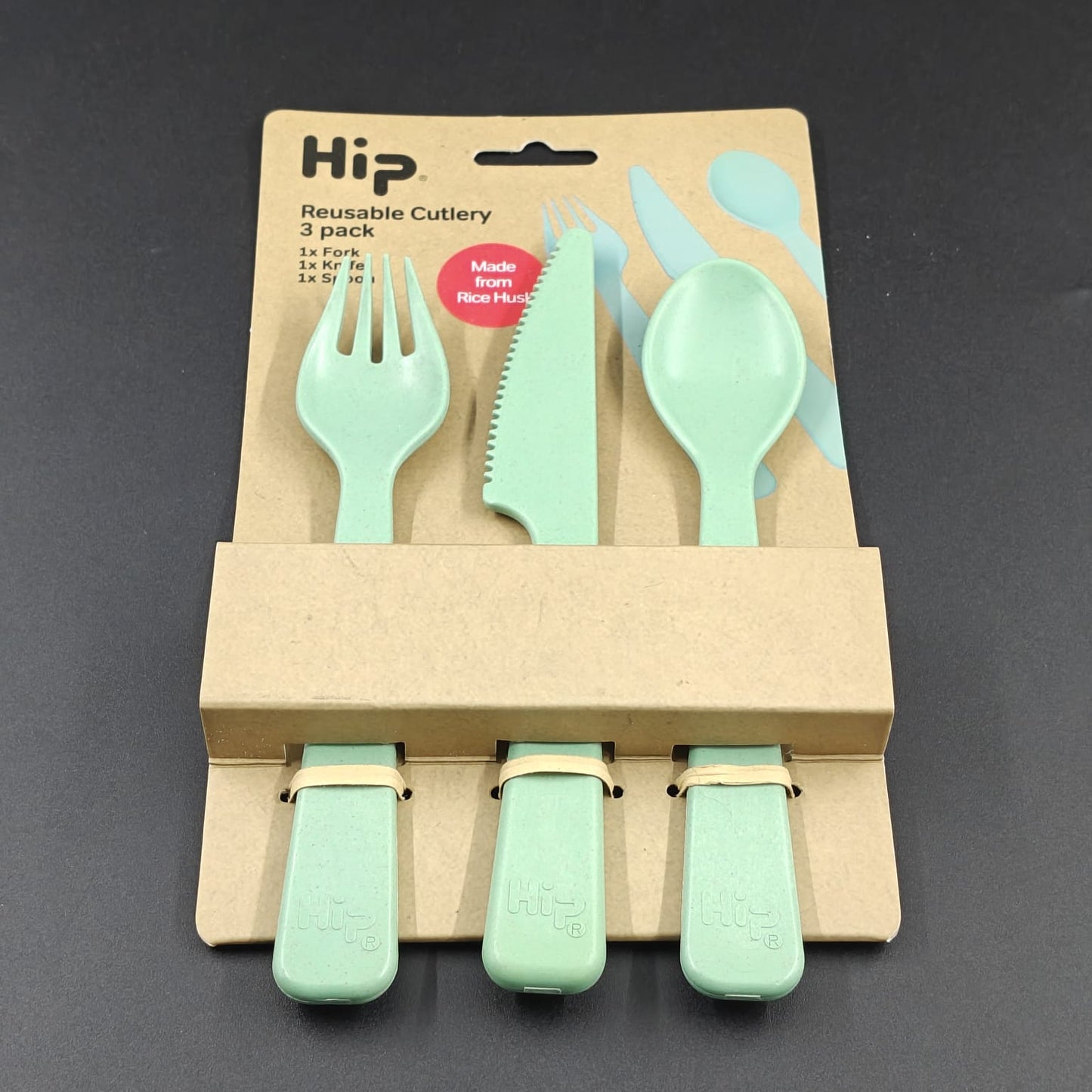 RICE HUSK CUTLERY SET - 3PCS.