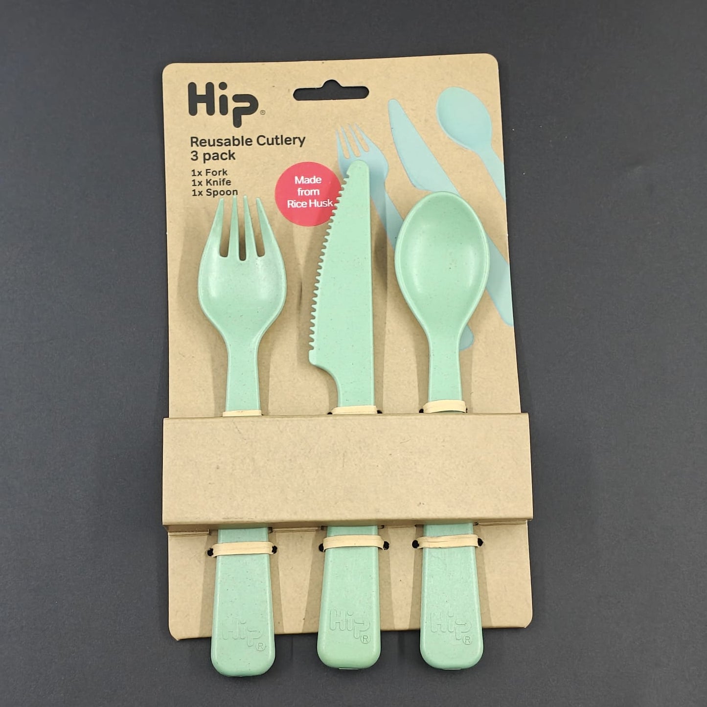 RICE HUSK CUTLERY SET - 3PCS.