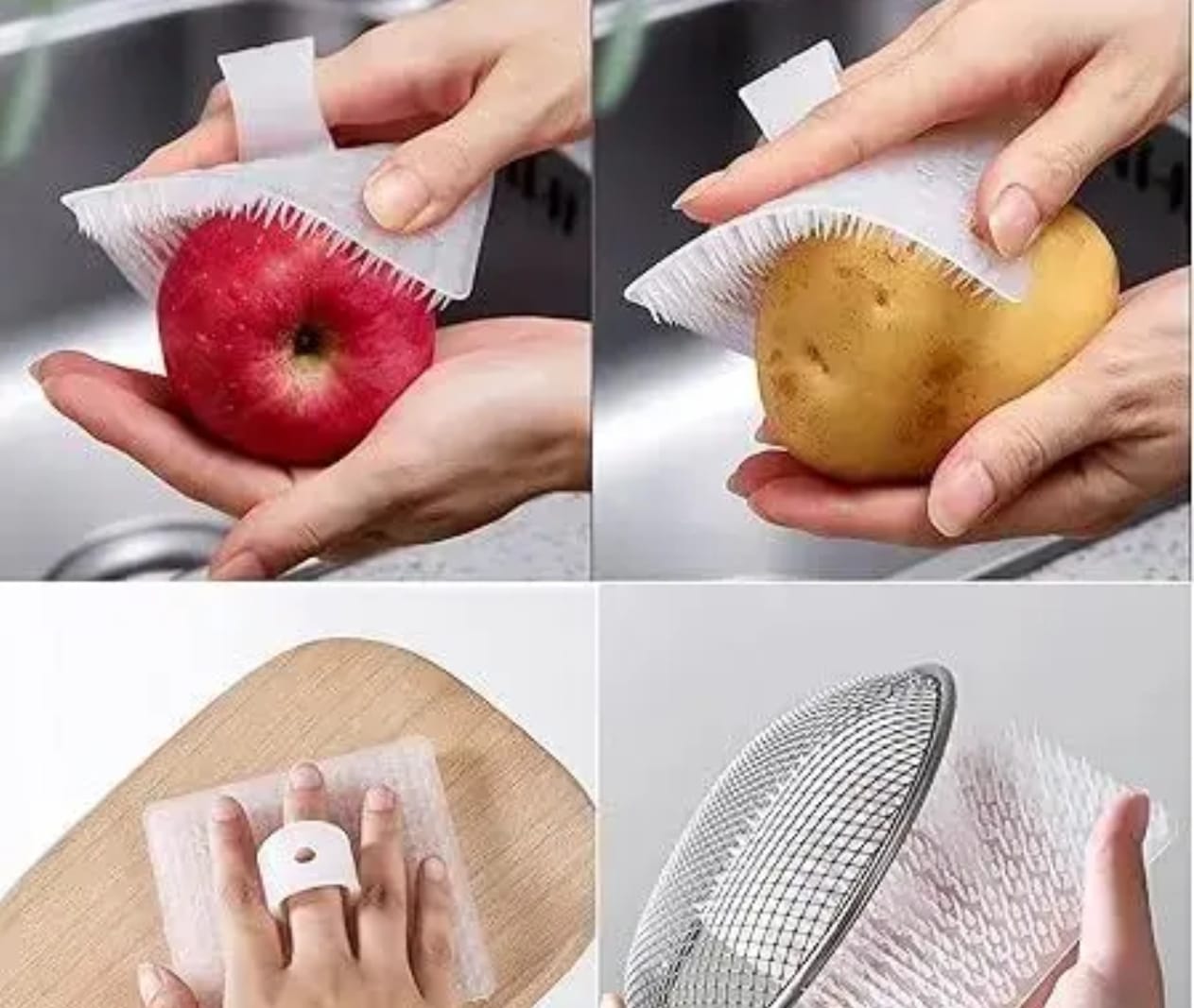 FRUIT AND VEGETABLE WASHING BRUSH - PACK OF 2