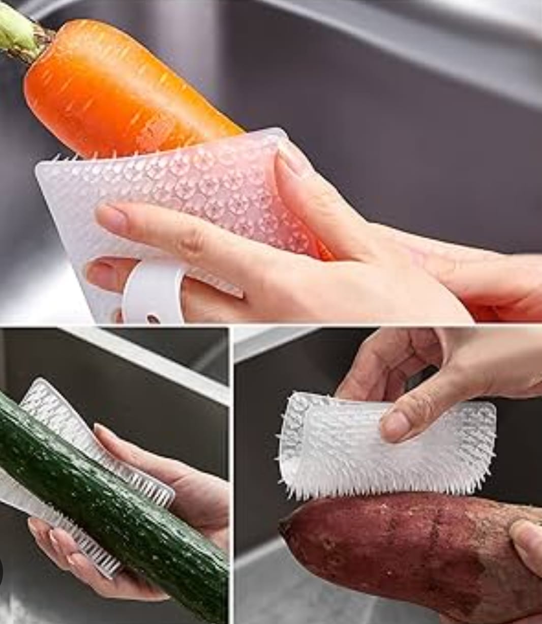 FRUIT AND VEGETABLE WASHING BRUSH - PACK OF 2