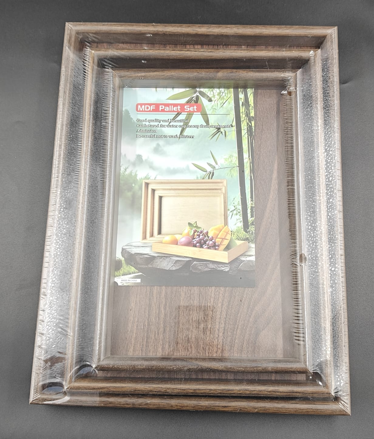 WOODEN TRAY 3PC SET