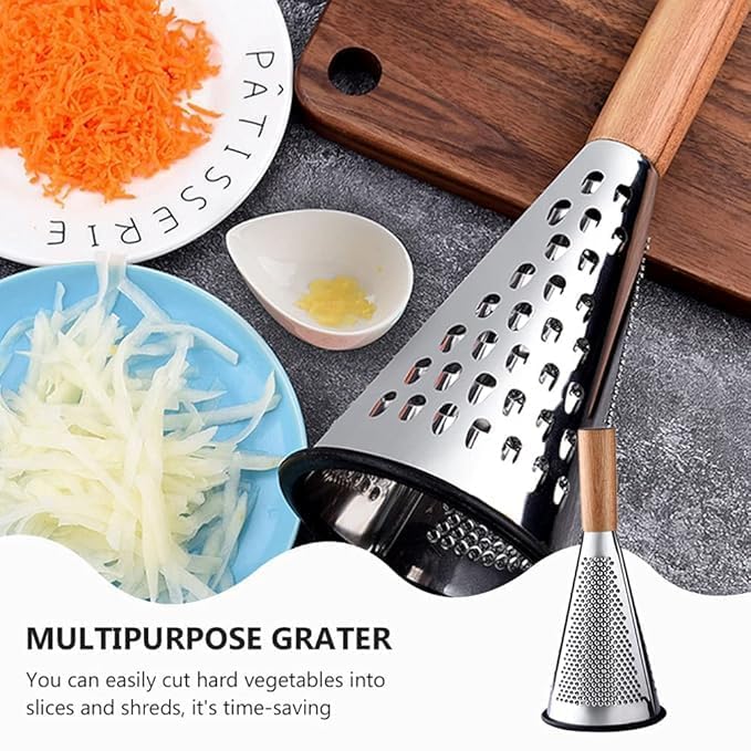 SHENGYA GRATER STAINLESS STEEL WITH WOOD HANDLE
