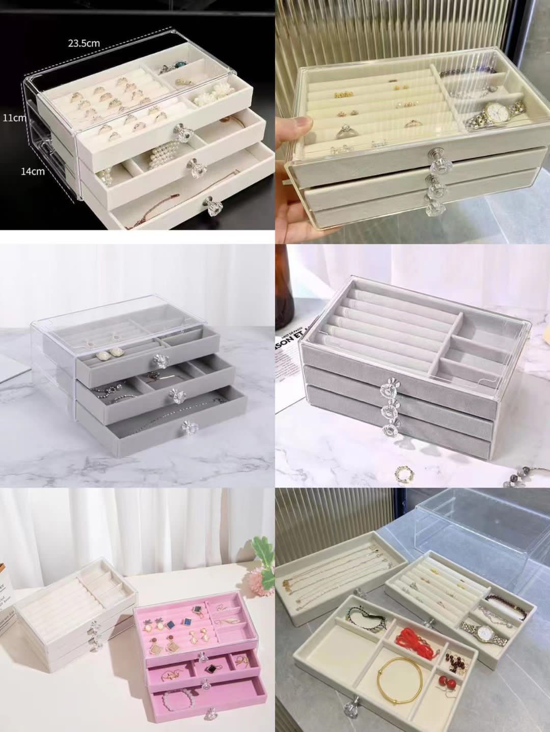 Jewellery Multi Layer Storage Box Organizer
