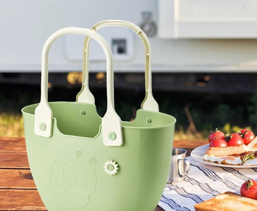 FLORAL BEE BASKET - 8212