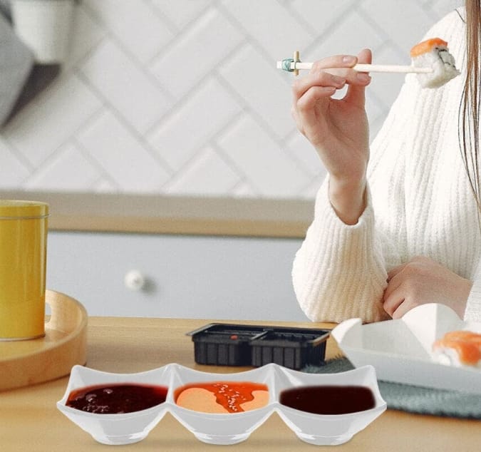 SNACK TRAY CERAMIC SET