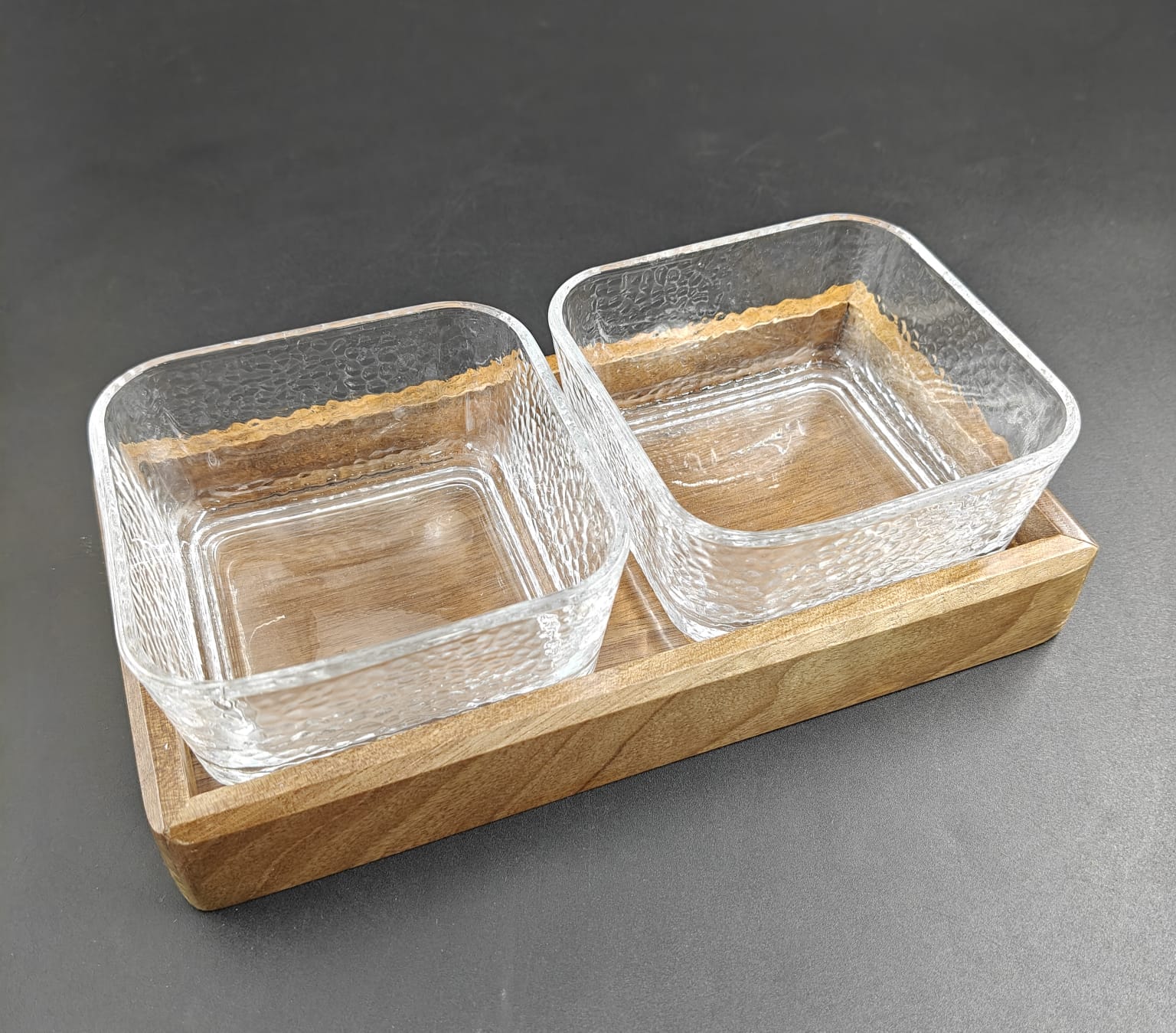 WOODEN TRAY - 2 PCS