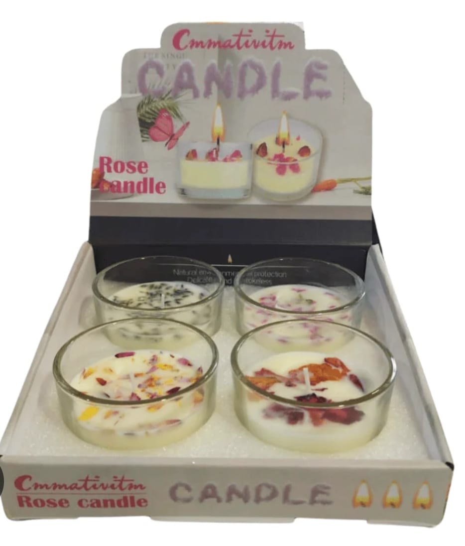 REAL FLOWER ROSE CENDLE -4