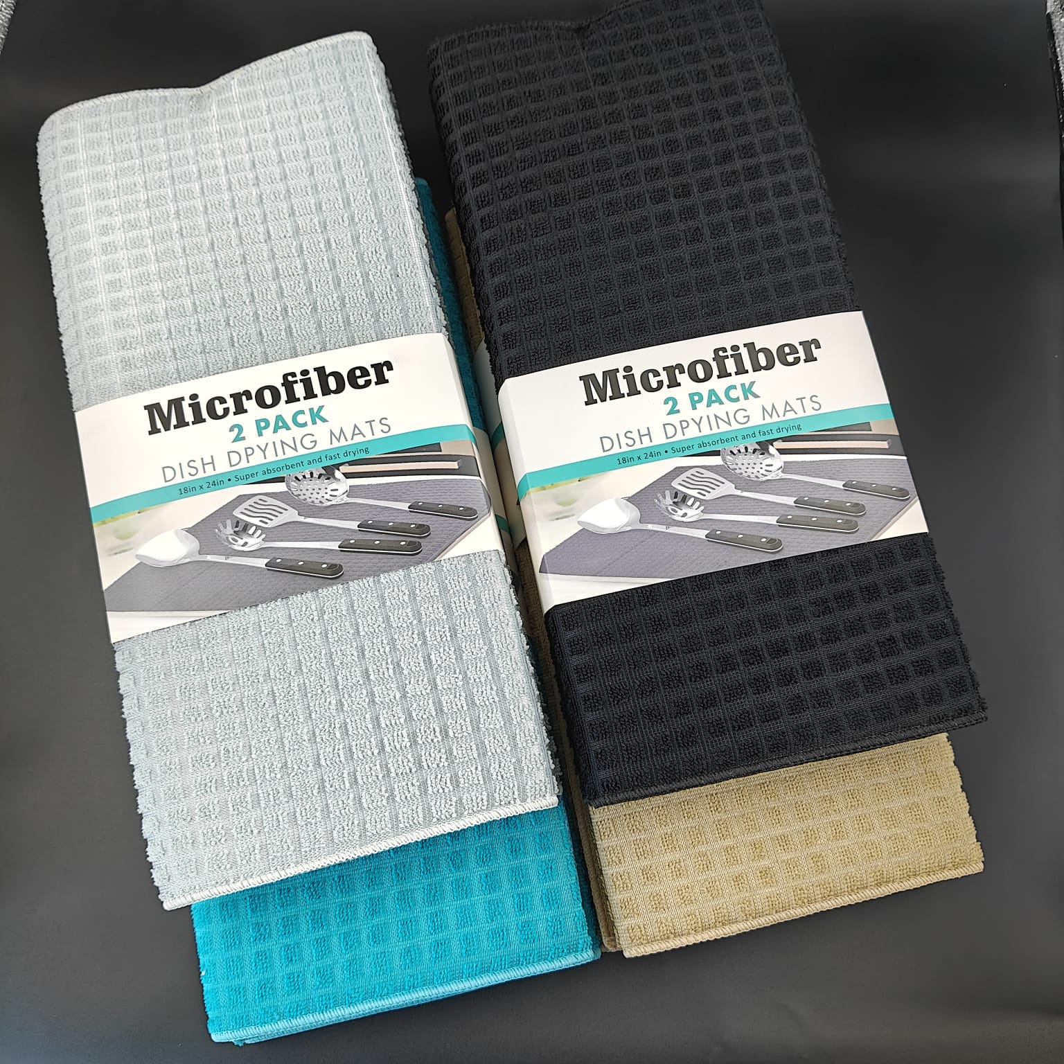 DISH DRYING MAT - PACK OF 2