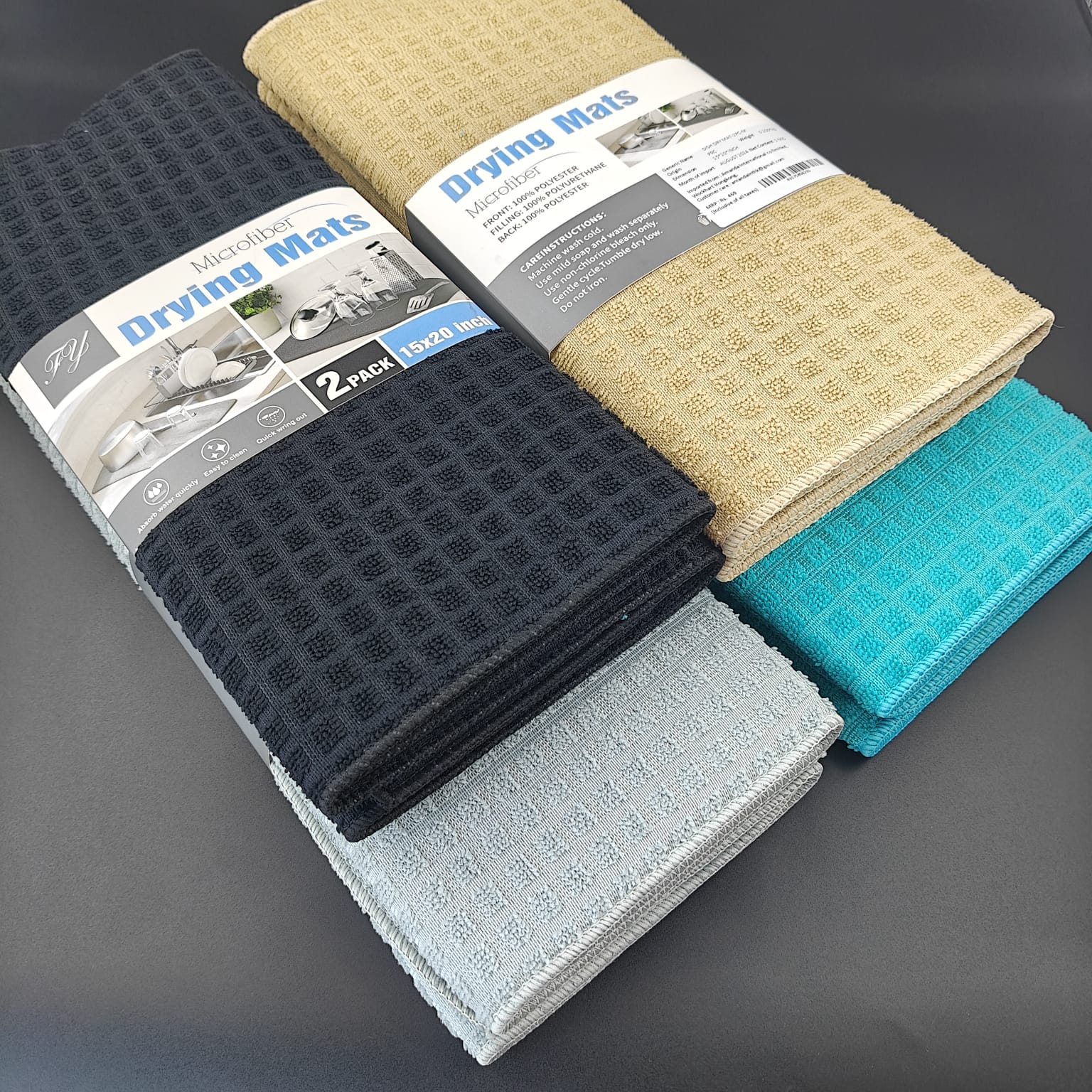 DISH DRYING MAT - PACK OF 2