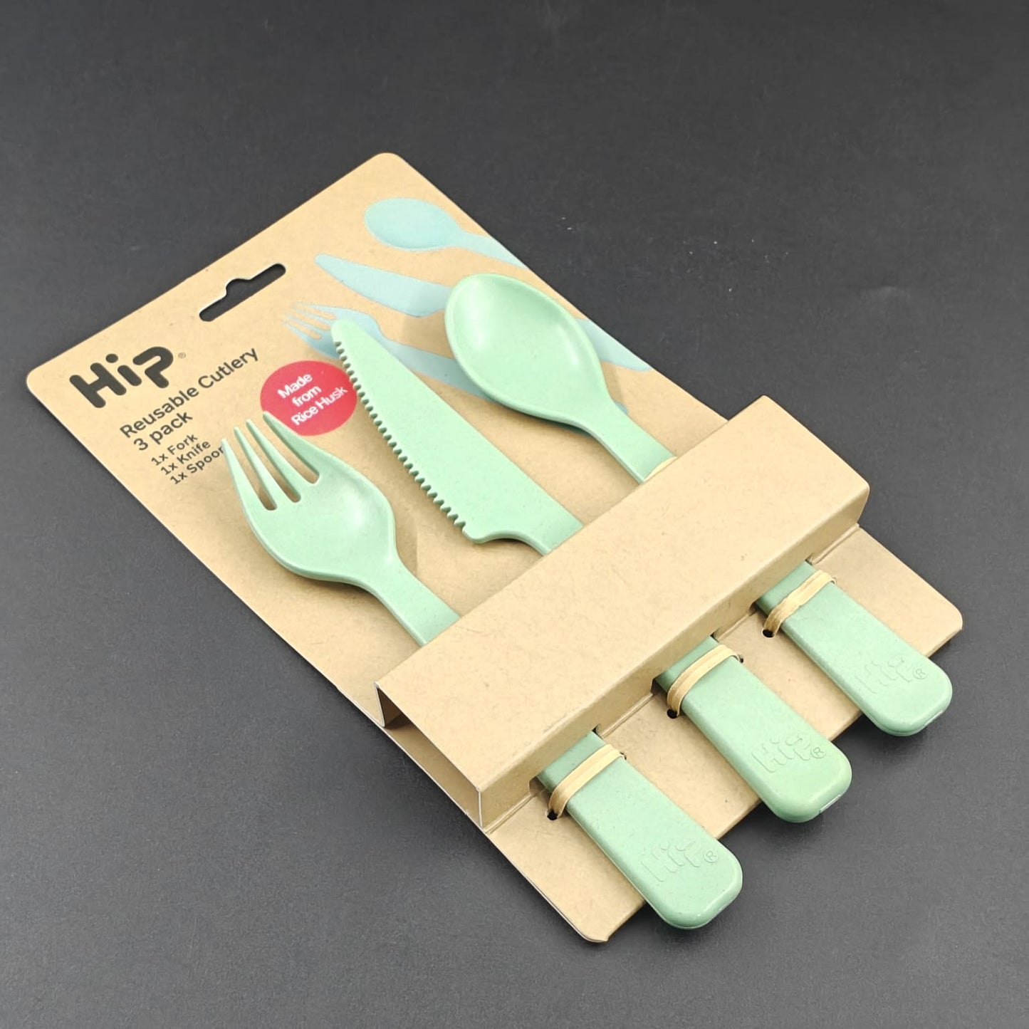 RICE HUSK CUTLERY SET - 3PCS.