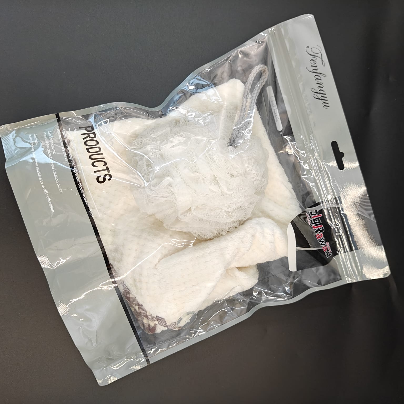 FENFA HAIR WRAP WITH LOOFAH