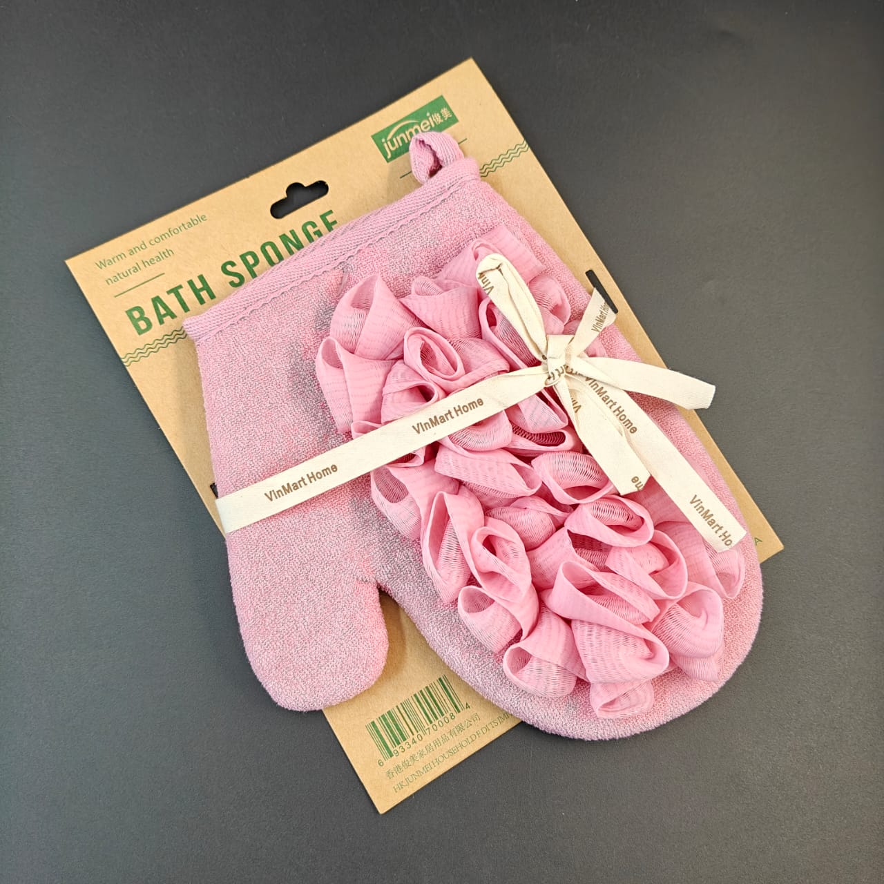 SOFT BATH GLOVE WITH LOOFAH