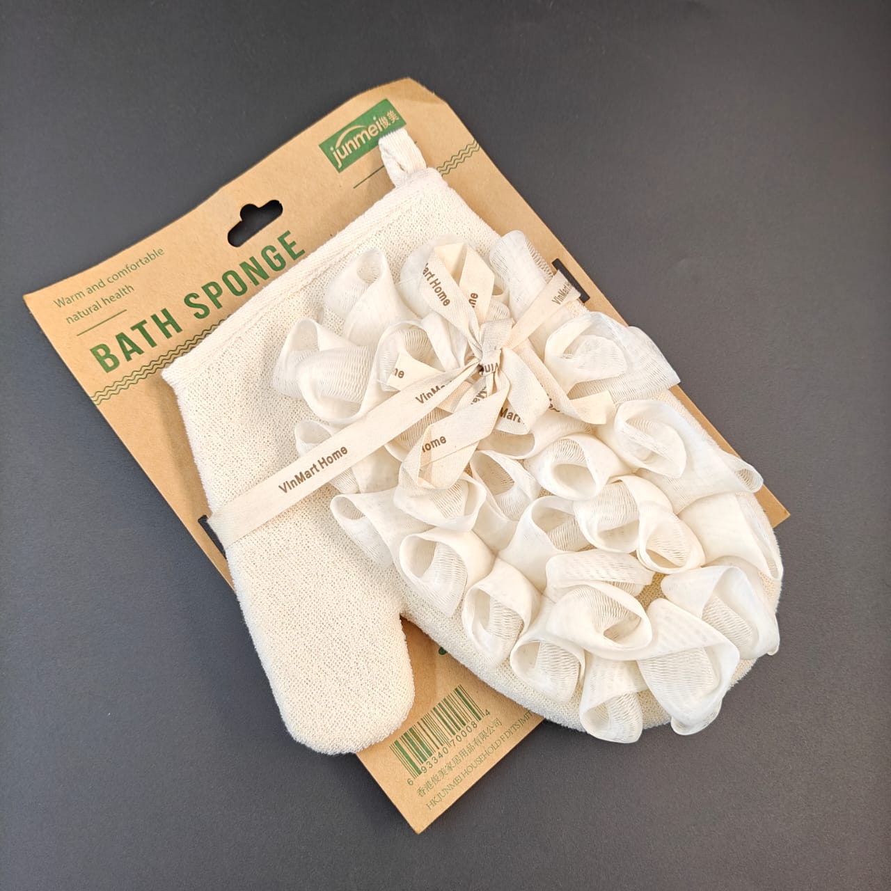SOFT BATH GLOVE WITH LOOFAH