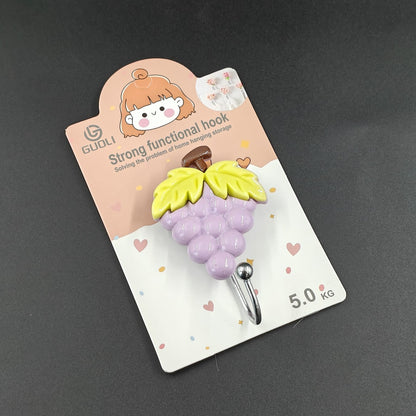 CUTE FRUIT DESIGN ADHESIVE HOOKS