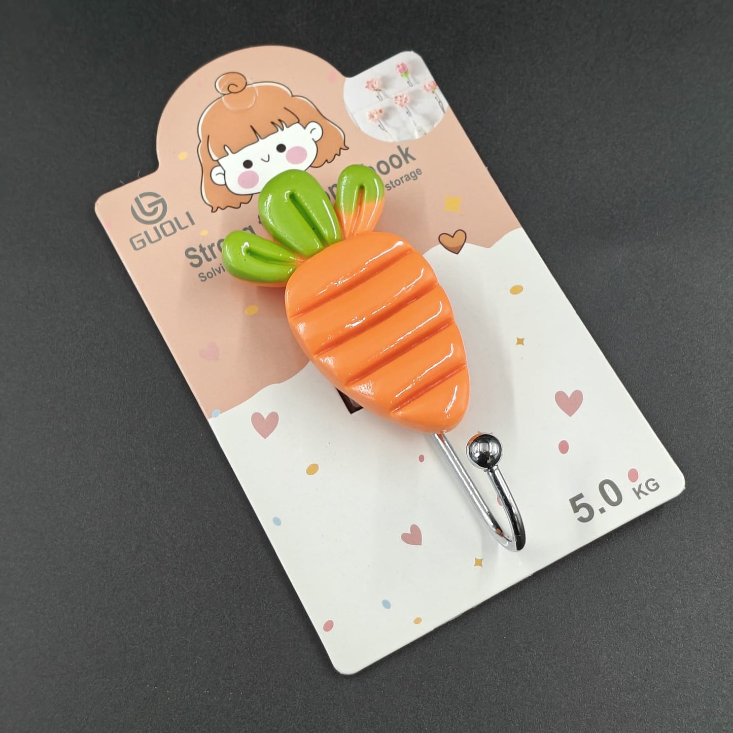CUTE FRUIT DESIGN ADHESIVE HOOKS
