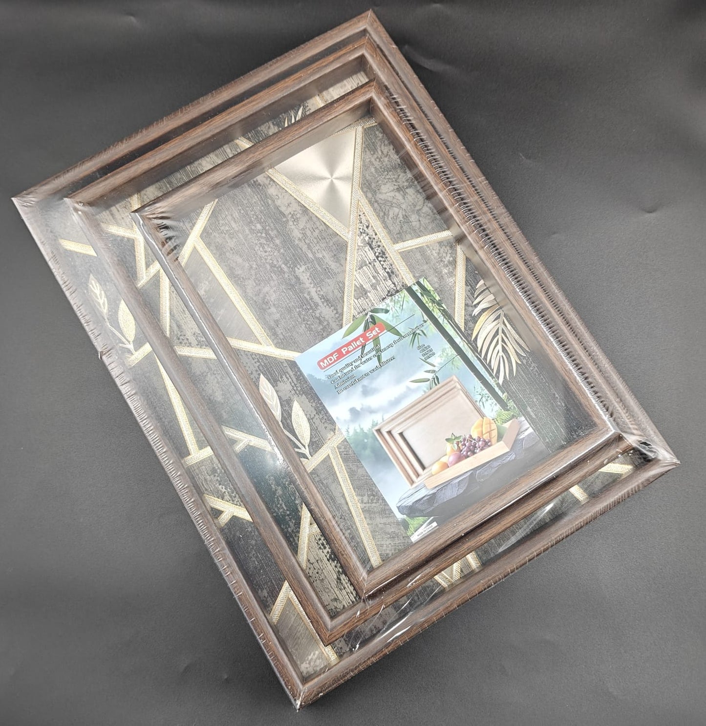WOODEN TRAY 3PC SET