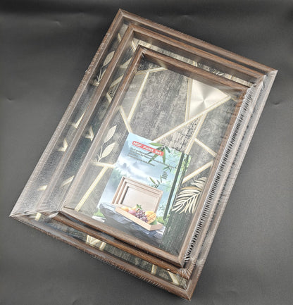 WOODEN TRAY 3PC SET